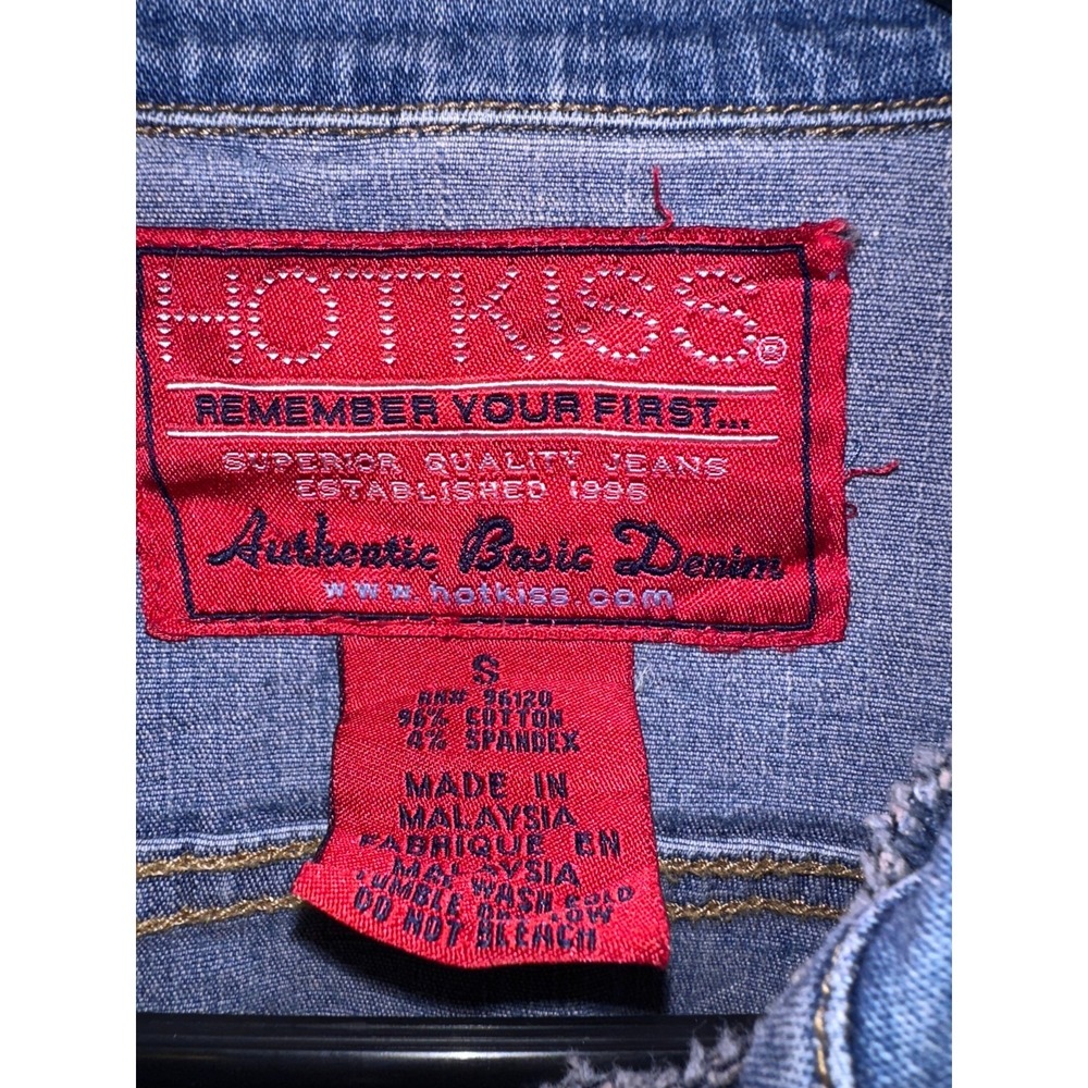 Hotkiss Womens Peplum Denim Jean Jacket Jacket Cyber Y2K Coquette Small - Picture 4 of 5